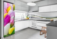 Wallmuralia.sk Foto nálepka na chladničku Farebné tulipány 60x180 cm