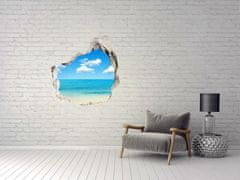 Wallmuralia.sk Diera 3D v stene na stenu Paradise beach 75x75 cm