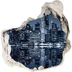 Wallmuralia.sk Diera 3D fototapety nálepka Singapur v noci 100x100 cm