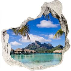 Wallmuralia.sk Foto fotografie diera na stenu Palmy na bora bora 100x100 cm