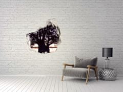 Wallmuralia.sk Diera 3D fototapety nálepka Strom a jazerá 125x125 cm