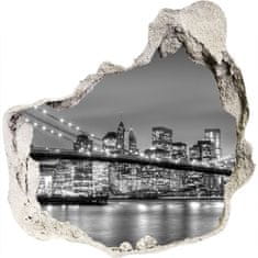 Wallmuralia.sk Diera 3D fototapety na stenu Brooklyn bridge 100x100 cm