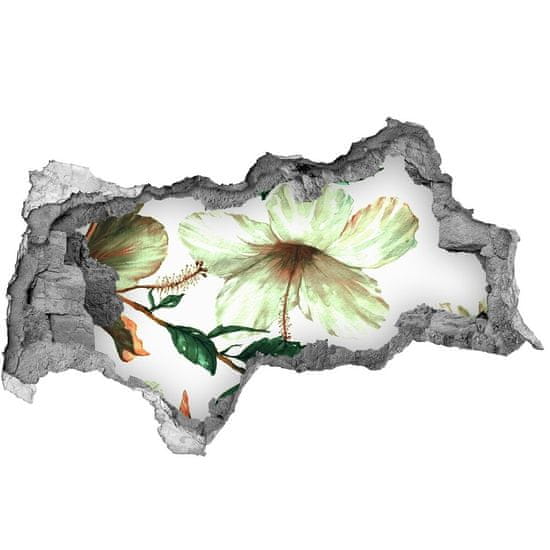 Wallmuralia.sk Nálepka 3D diera samolepiaca Kvety ibišteka