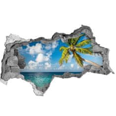 Wallmuralia.sk Diera 3D v stene na stenu Maledivy pláž 115x88 cm