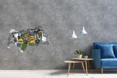 Wallmuralia.sk Foto fotografie diera na stenu Šialené príšery 150x115 cm