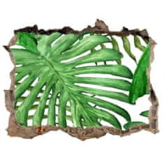 Wallmuralia.sk 3D díra nálepka Tropické listy 168x113 cm