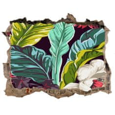 Wallmuralia.sk 3D díra na zeď Tropické kvety 120x81 cm