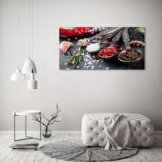 Wallmuralia.sk Foto obraz akryl zvislý do obývačky Bylina a korenie 100x50 cm 2 prívesky