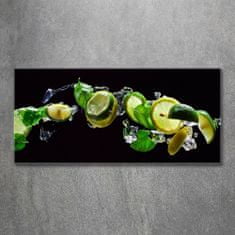 Wallmuralia.sk Foto obraz akrylové sklo Limetka a citrón 100x50 cm 2 prívesky