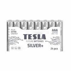 Tesla Batteries AAA SILVER+ alkalické mikrotužkové batérie, 24ks