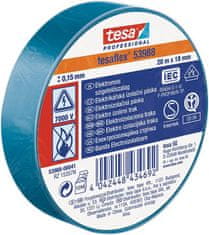 Tesa Páska tesa. PRO tesaflex., elektroizolačná, lepiaca, sPVC, 19 mm, modrá, L-20 m