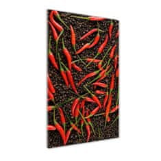 Wallmuralia.sk Vertikálny foto obraz akrylové sklo Chilli papričky 50x125 cm 2 prívesky