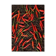 Wallmuralia.sk Vertikálny foto obraz akrylové sklo Chilli papričky 50x125 cm 2 prívesky