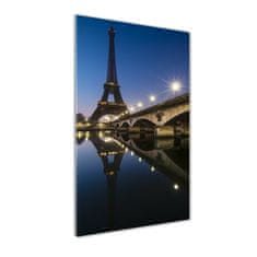 Wallmuralia.sk Vertikálny foto obraz akrylový Eiffelová veža Paríž 50x100 cm 2 prívesky