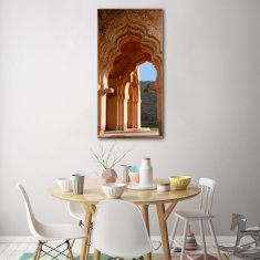 Wallmuralia.sk Vertikálny foto obraz sklenený Lotus Mahal Hampi 50x100 cm 2 prívesky