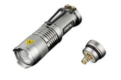 Northix LED baterka CREE Ultrafire - šedá 