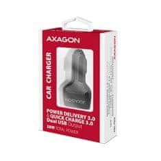 AXAGON PWC-PQ38, PD & QUICK nabíjačka do auta 38W, 2x port (USB + USB-C), PD3.0/QC3.0/AFC/FCP/Apple