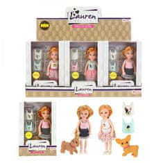 Toi Toys Bábika so psíkmi Lauren 14cm