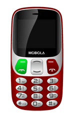 Mobiola MB800 Senior, jednoduchý mobilný telefón pre seniorov, SOS tlačidlo, nabíjací stojan, 2 SIM, výkonná batéria, červený