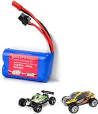 YUNIQUE GREEN-CLEAN 2ks nabíjateľná Lipo batéria (6,4V 750mAh) pre auto pre A959-A A969-A A979-A K929-A RC nákladné vozidlo 16500