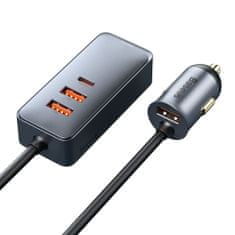 shumee Autonabíjačka rozdvojka 3x USB + USB-C 120W PPS QC PD šedá