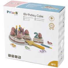 Viga Toys PolarB Drevený stroj na krájanie narodeninovej torty