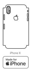 emobilshop Hydrogel - matná zadná ochranná fólia (full cover) - iPhone X - typ výrezu 3