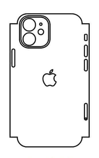emobilshop Hydrogel - matná zadná ochranná fólia (full cover) - iPhone 12 mini - typ výrezu 3