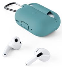 EPICO silikónové púzdro pre Airpods Pro 2 s karabínou - zelené, 9911101500004