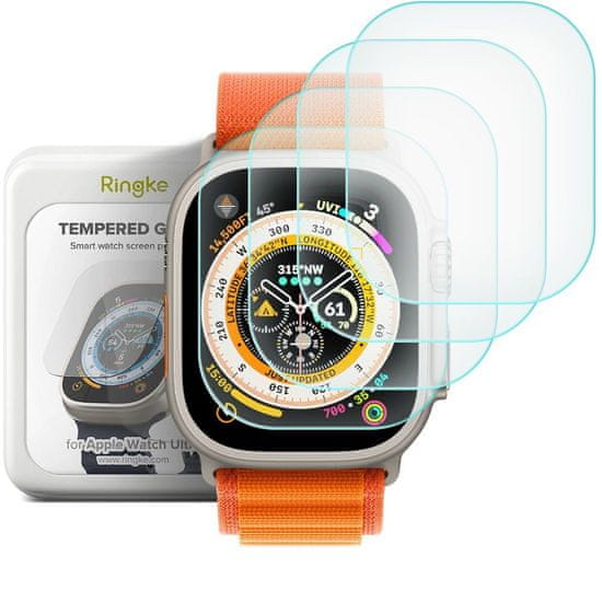 RINGKE Ochranné Tvrdené Sklo Id Fc sklo 4-Pack Apple Watch Ultra 1 / 2 (49 Mm) Clear