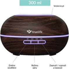 TrueLife AIR Diffusar D5 Dark, aroma difuzér a zvlhčovač vzduchu