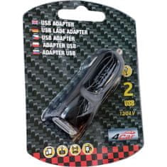 4Car Usb adapter 12/24V čierny