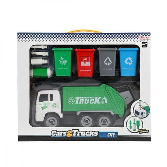 Toi Toys Smetiarske auto CARS_TRUCKS + odpadkový kontajner