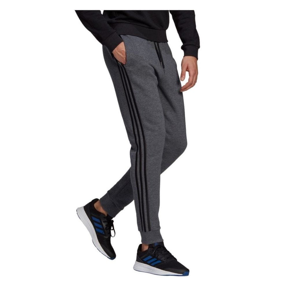 Adidas Nohavice sivá Essentials Tapered Cuff 3 Stripes