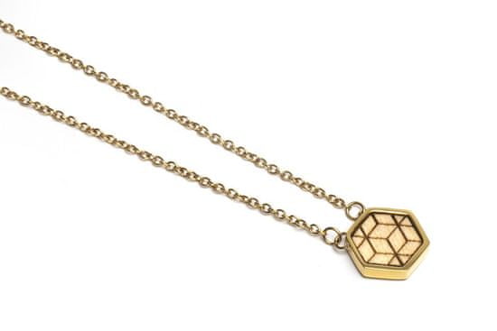 BeWooden dámsky náhrdelník s dreveným detailom Virie Necklace Hexagon univerzálna