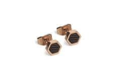 BeWooden Náušnice s dreveným detailom Rose Earrings Hexagon univerzálne