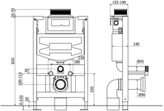 Mexen Fenix XS-U, podomietkový modul a závesné WC Stella, biela, 6853368XX00