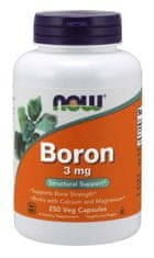 NOW Foods Boron (bor), 3 mg, 250 kapsúl