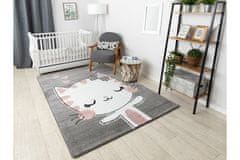 Dywany Łuszczów Detský kusový koberec Petit Kitty cat grey 120x170