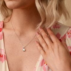 Hot Diamonds Pôvabný strieborný náhrdelník s diamantom a perličkou Diamond Amulets DP895 (retiazka, prívesok)