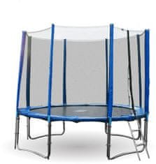 eoshop Premium Modrá trampolína 366 cm s ochrannou sieťou + rebrík + krycia plachta