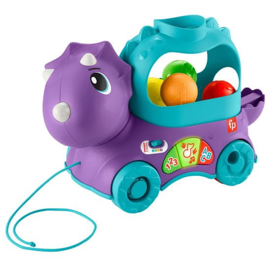 Fisher-Price Hrajúci Dino s vyskakujúcimi loptičkami CZ/SK/ENG/HU/PL HNR51