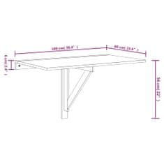 Vidaxl Skladací nástenný stôl sivá sonoma 100x60x56cm spracované drevo