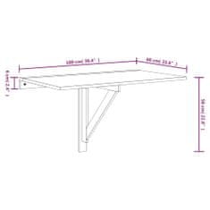 Vidaxl Skladací nástenný stôl dymový dub 100x60x56 cm spracované drevo