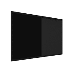 Allboards Tabule COMBI - černý korek a magnetická černá tabule 60x40cm s černým lakovaným dřevěným rámem, TMK64_0002