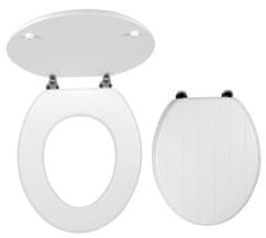 NOVASERVIS WC sedátko, MDF biela, pánty kov-chróm WC/PROVENCIA - Novaservis