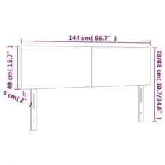 Vidaxl Čelá postele 2 ks biele 72x5x78/88 cm umelá koža