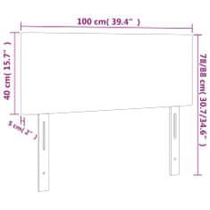 Vidaxl Čelo postele bledosivé 100x5x78/88 cm látka