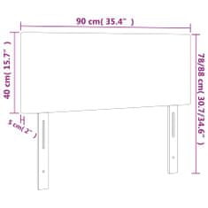 shumee Čelo postele biele 90x5x78/88 cm umelá koža