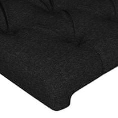 shumee Čelo postele so záhybmi čierne 147x16x118/128 cm látka